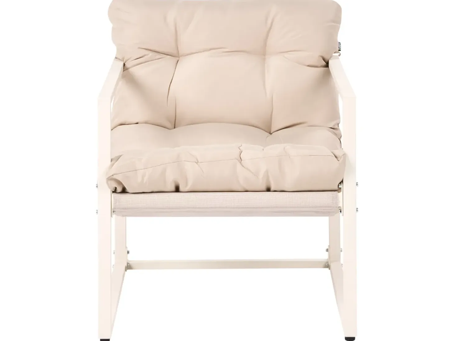GARDA 4 personers Loungesæt med bord Beige Metal