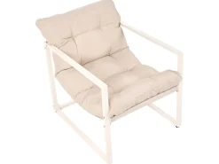 GARDA 4 personers Loungesæt med bord Beige Metal