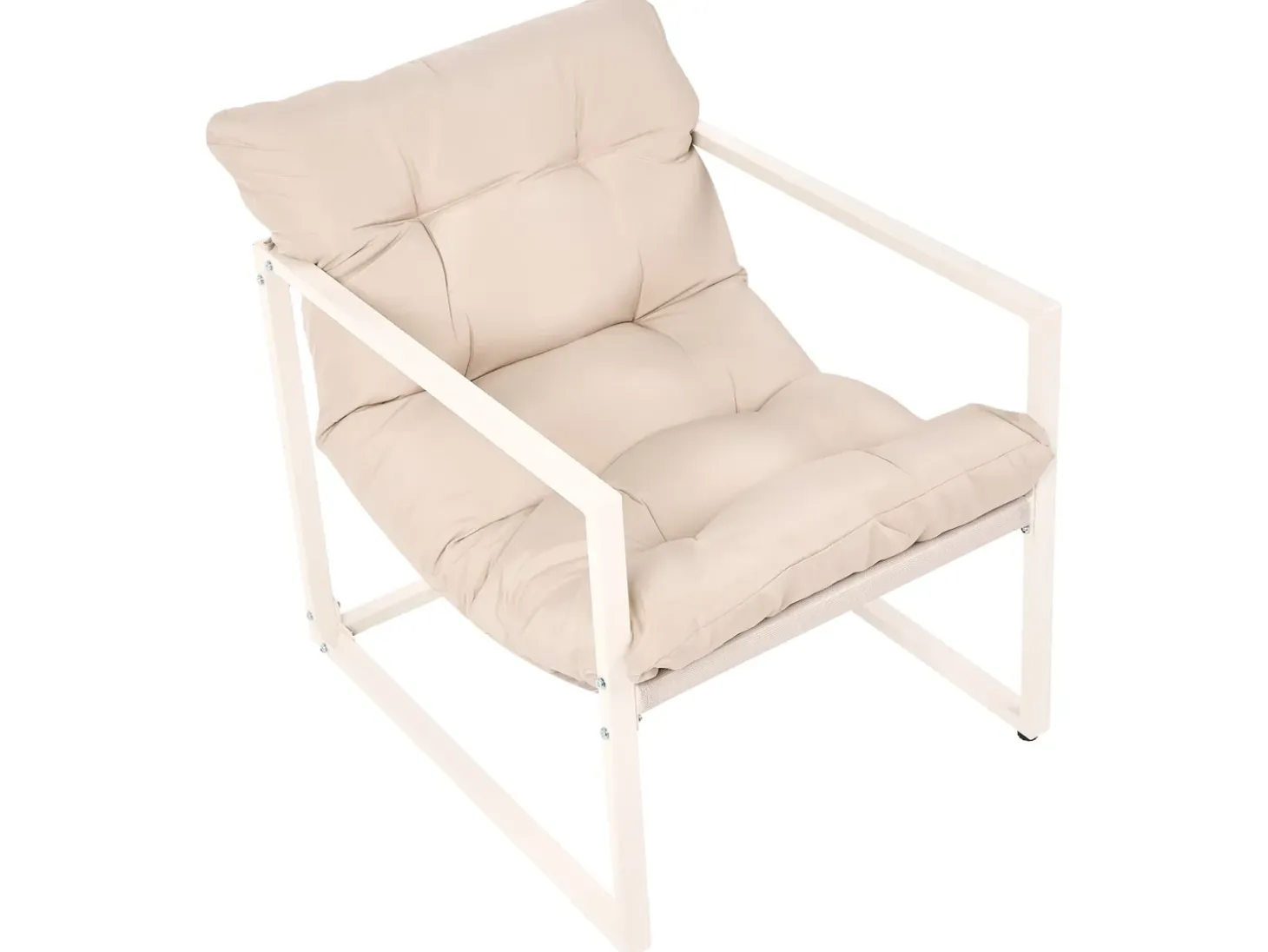 GARDA 4 personers Loungesæt med bord Beige Metal