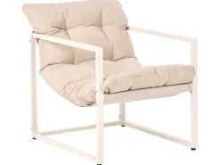 GARDA 4 personers Loungesæt med bord Beige Metal