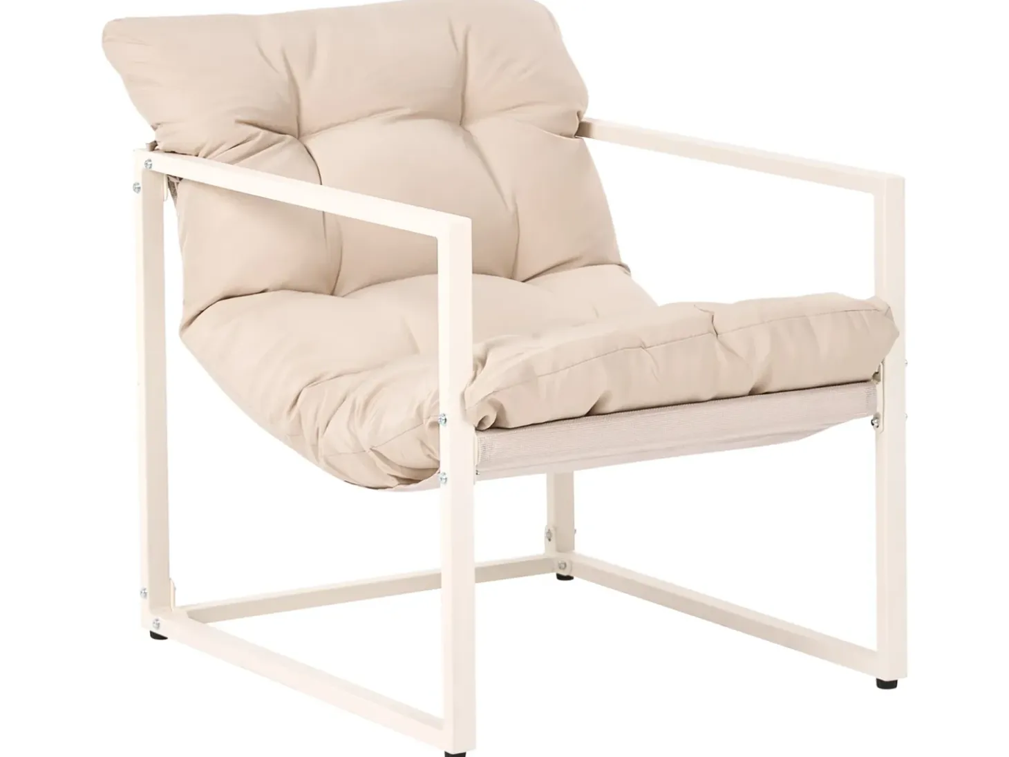 GARDA 4 personers Loungesæt med bord Beige Metal