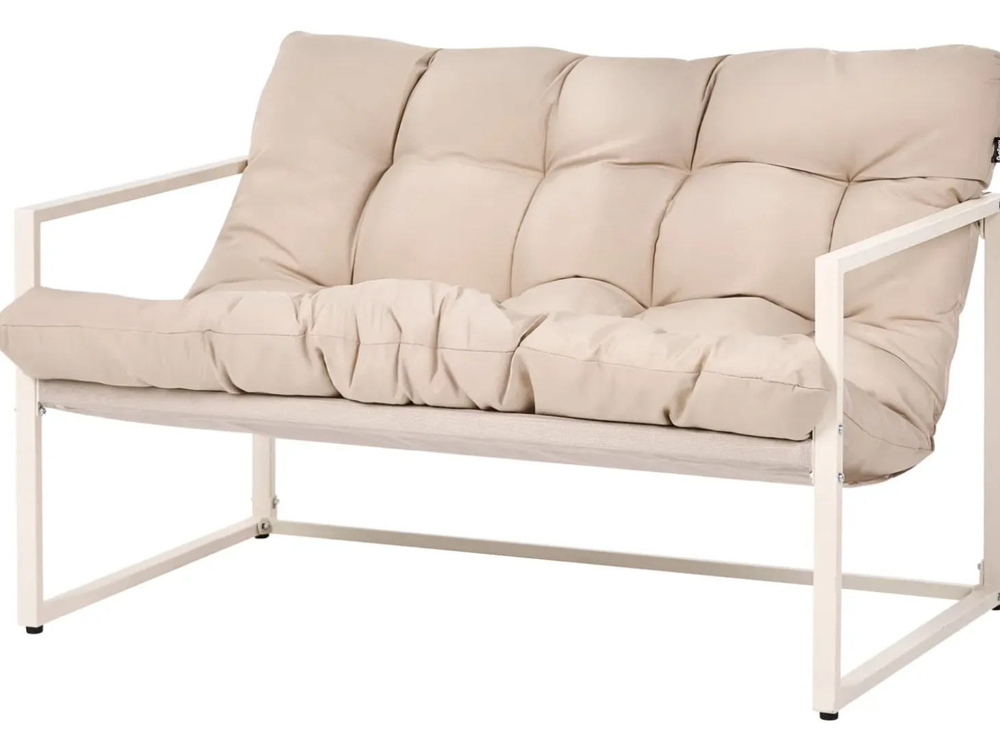 GARDA 4 personers Loungesæt med bord Beige Metal