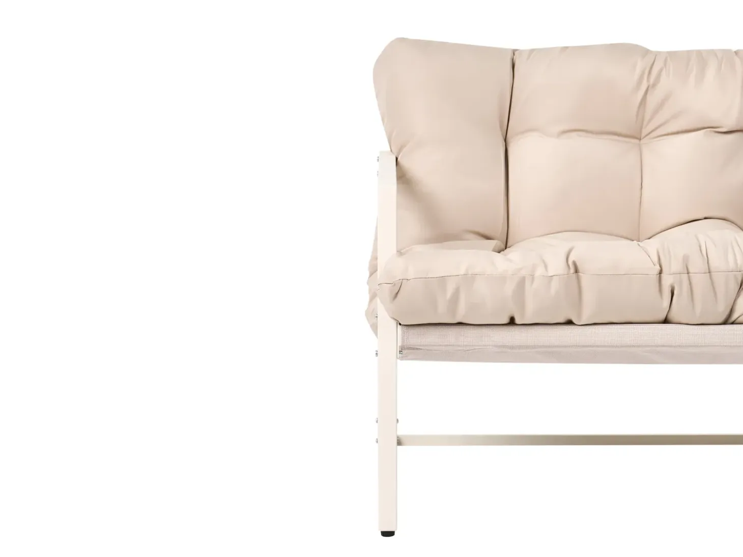 GARDA 4 personers Loungesæt med bord Beige Metal