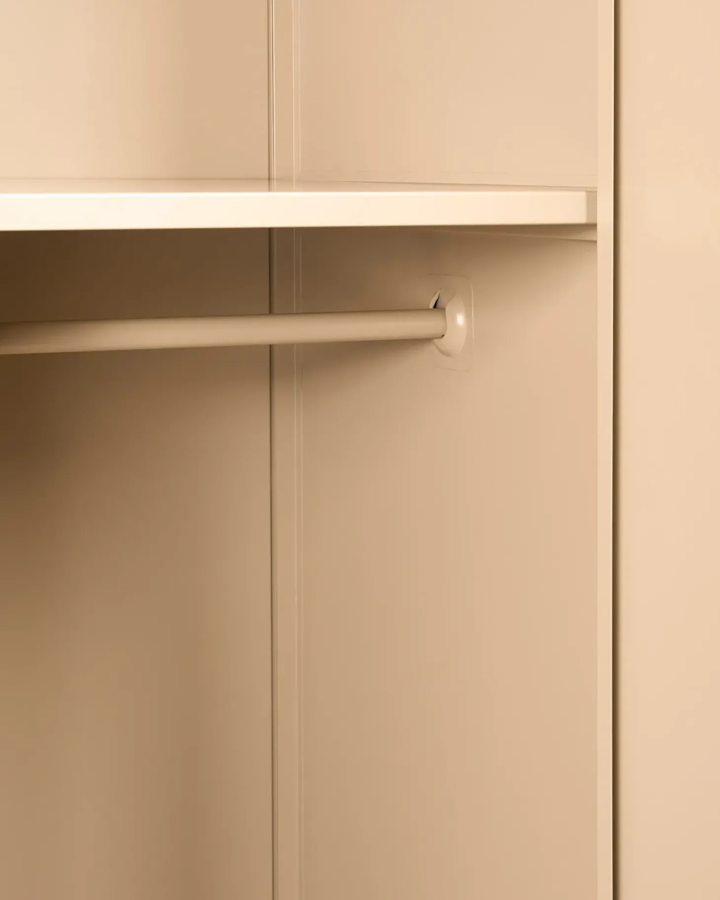 Garderobeskab ARDURA Beige Metal