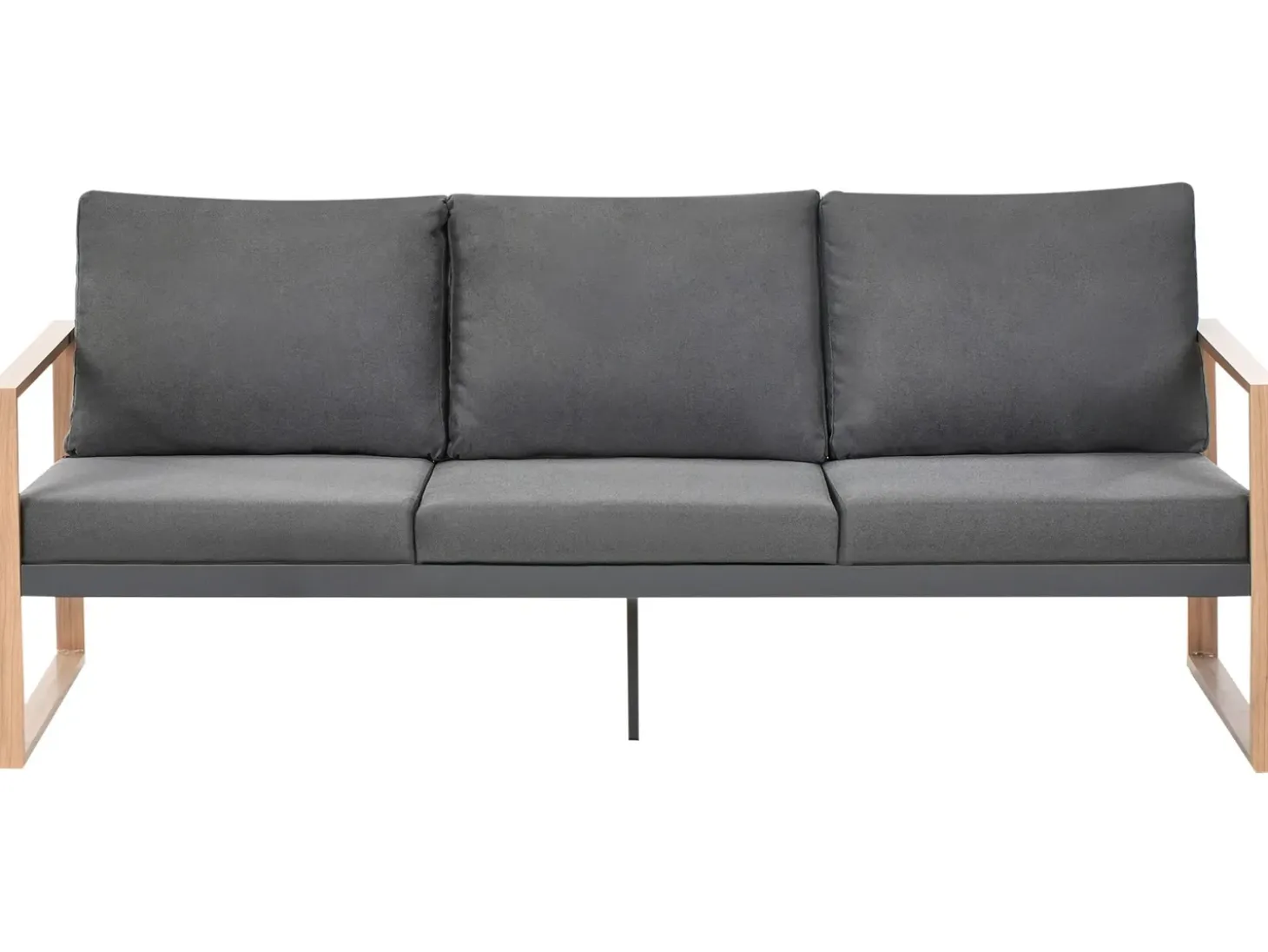 GELSO 5 personers Loungesæt med bord Mørkegrå Metal