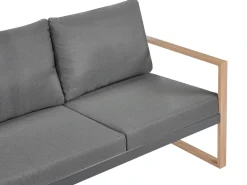 GELSO 5 personers Loungesæt med bord Mørkegrå Metal