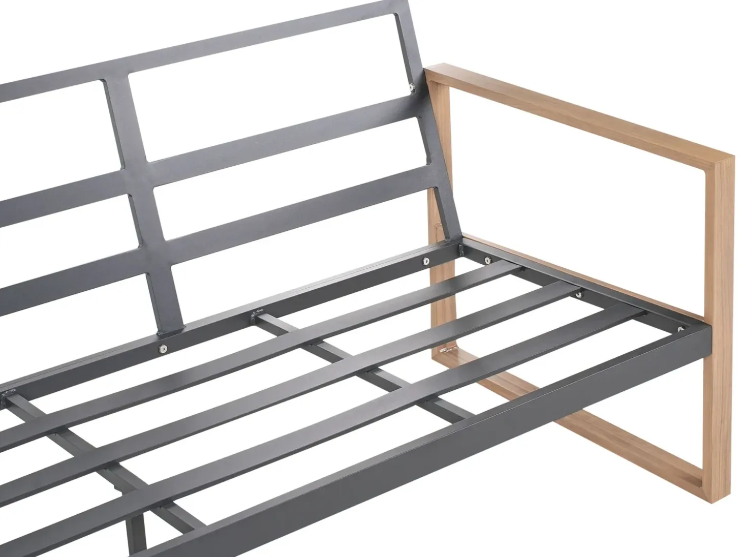 GELSO 5 personers Loungesæt med bord Mørkegrå Metal