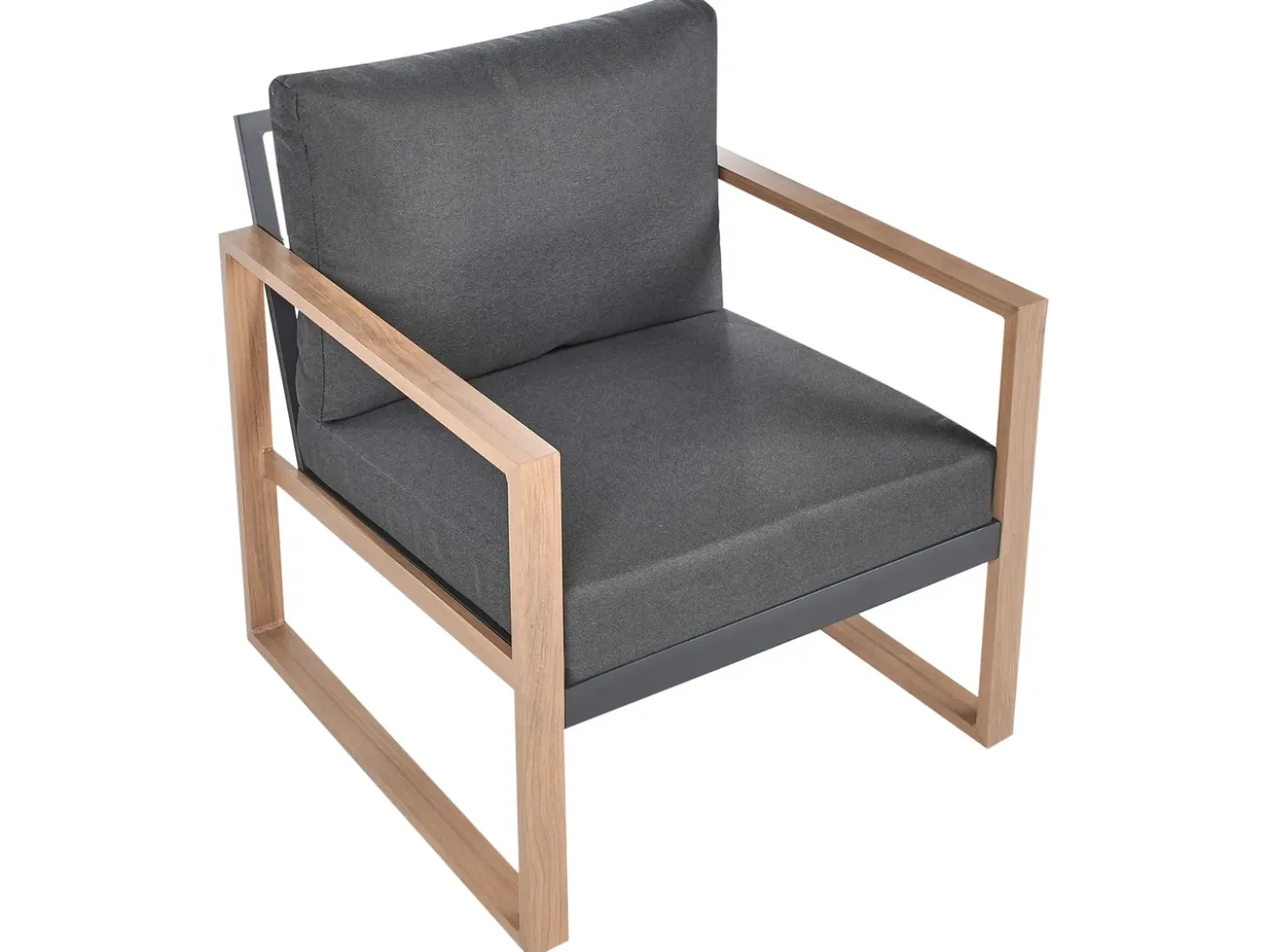 GELSO 5 personers Loungesæt med bord Mørkegrå Metal