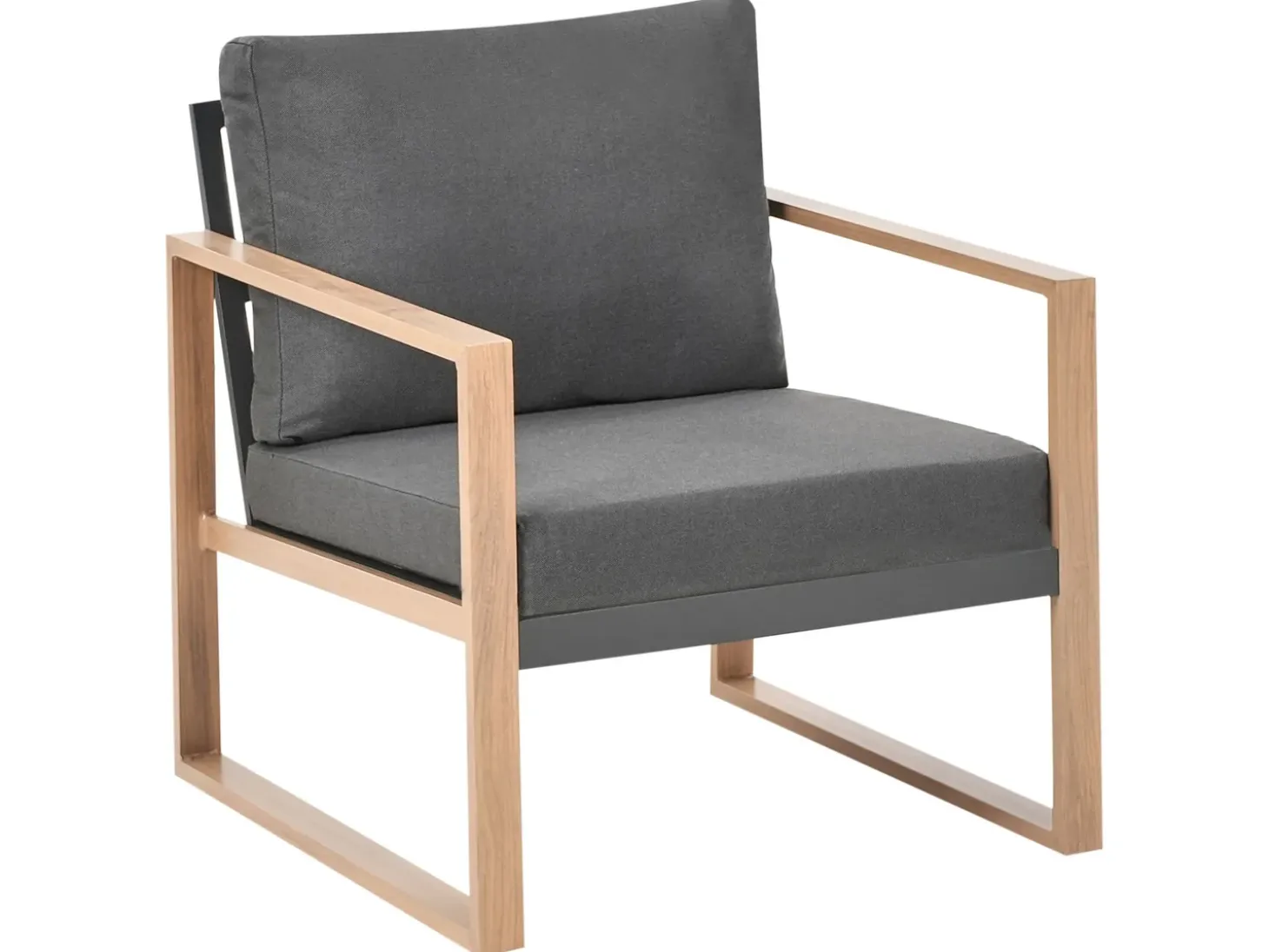 GELSO 5 personers Loungesæt med bord Mørkegrå Metal