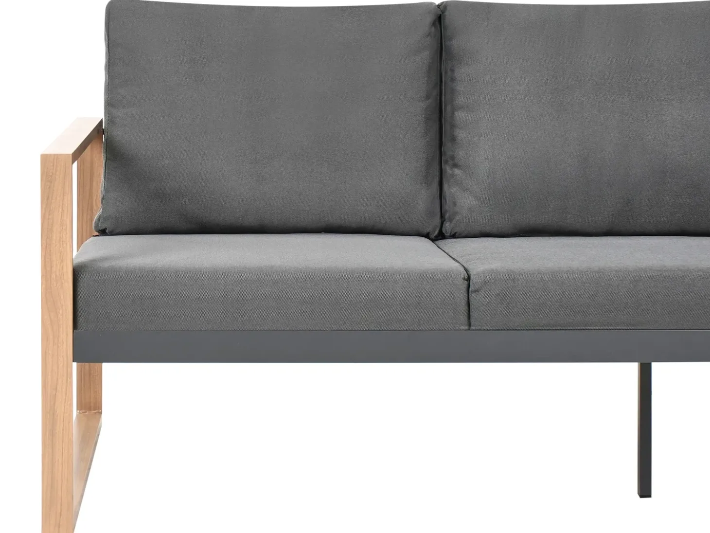 GELSO 5 personers Loungesæt med bord Mørkegrå Metal