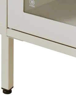 Glas vitrineskab ESHOLT Metal 80 cm Lys Beige