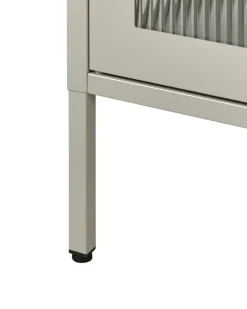 Glas vitrineskab GLEORA Metal Lys Beige