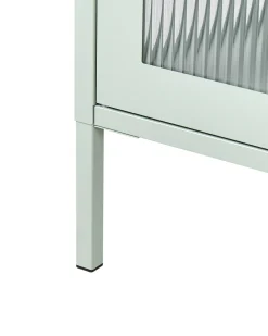 Glas vitrineskab GLEORA Metal Mintgrøn