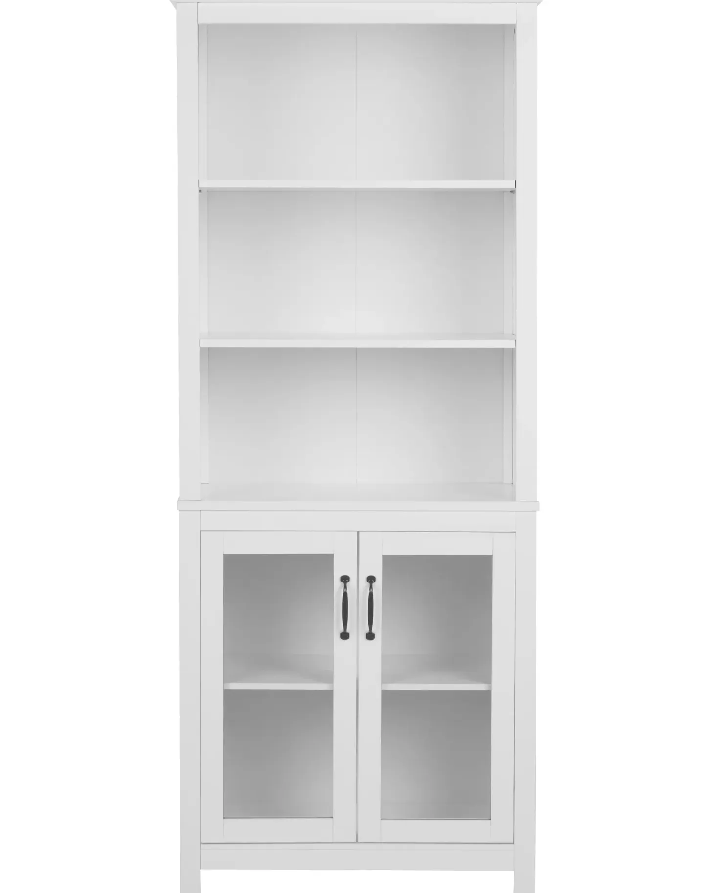 Glas vitrineskab LUSBY 75 cm Hvid