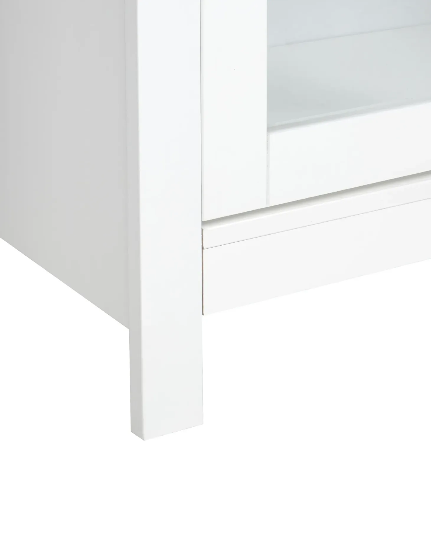Glas vitrineskab LUSBY 75 cm Hvid