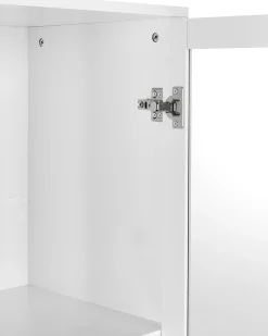 Glas vitrineskab MILORA 80 cm Hvid