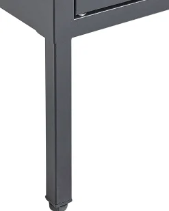 Glas vitrineskab NASH Metal 90 cm Sort