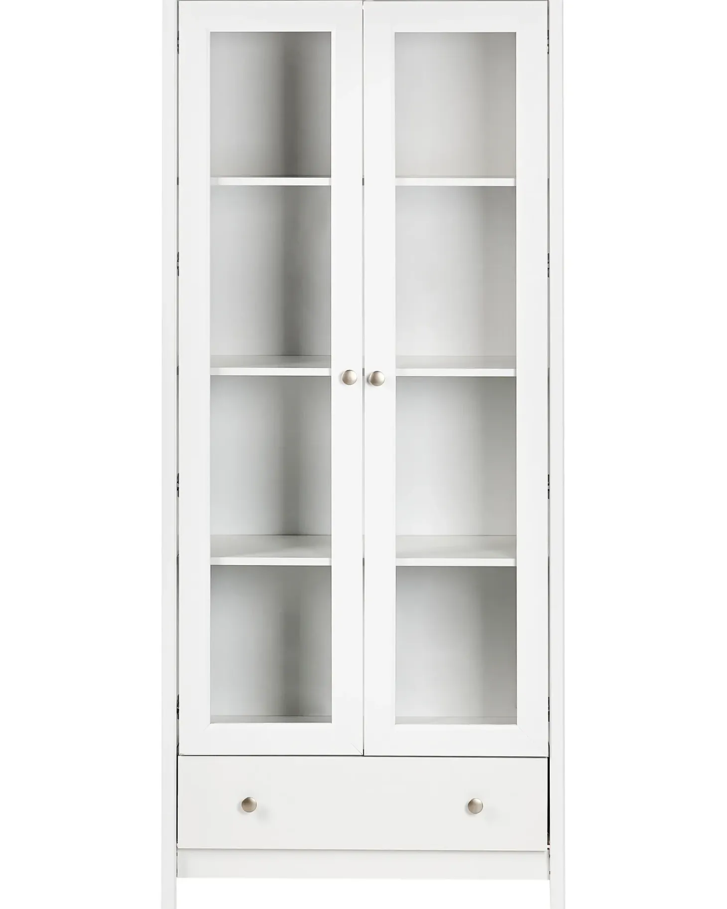 Glas vitrineskab NORNALUP 80 cm Hvid