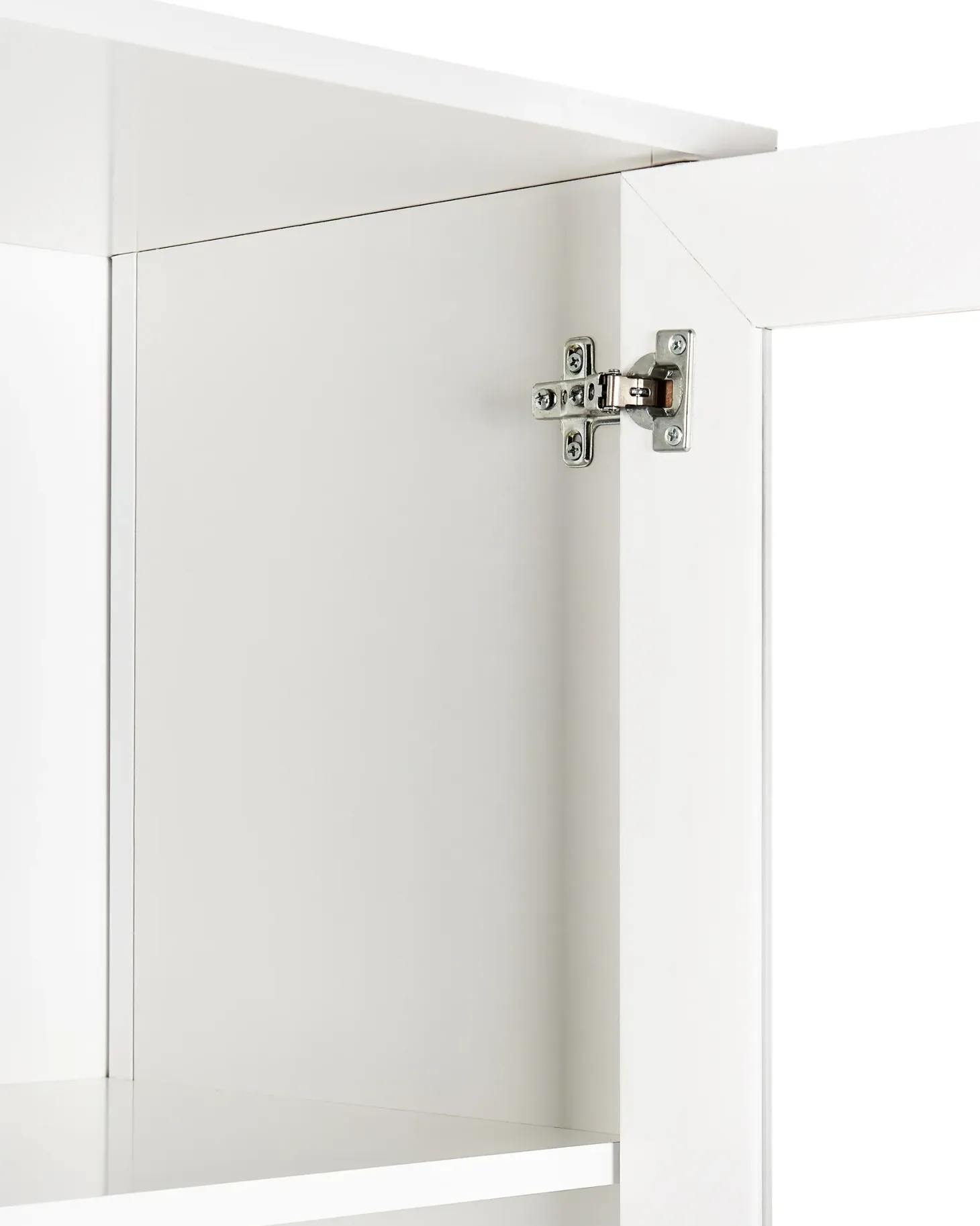Glas vitrineskab NORNALUP 80 cm Hvid