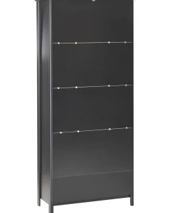 Glas vitrineskab NORNALUP 80 cm Sort