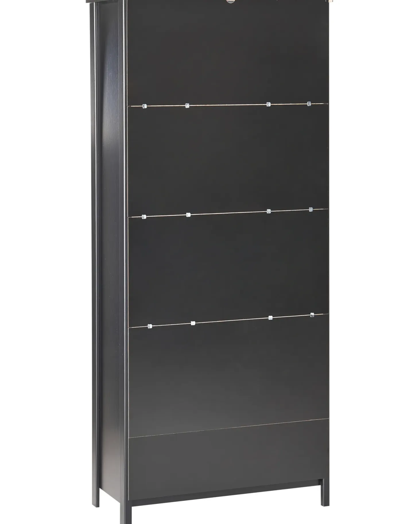 Glas vitrineskab NORNALUP 80 cm Sort