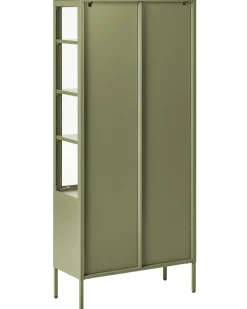 Glas vitrineskab OXTED Metal 80 cm Grøn