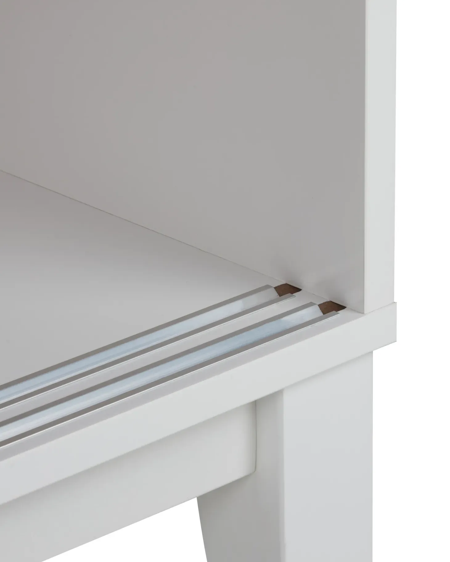Glas vitrineskab RUMSON 80 cm Hvid