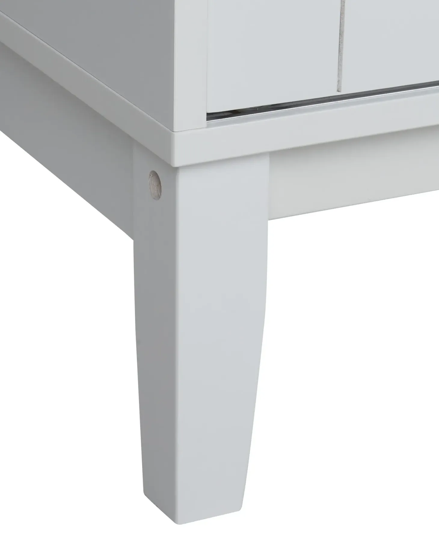Glas vitrineskab RUMSON 80 cm Hvid