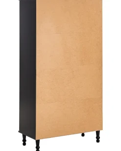 Glas vitrineskab TINGLEDALE 80 cm Sort