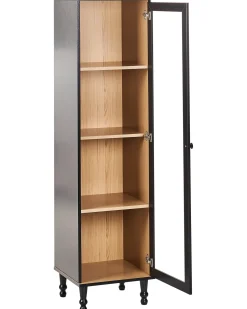 Glas vitrineskab TINGLEDALE 40 cm Sort