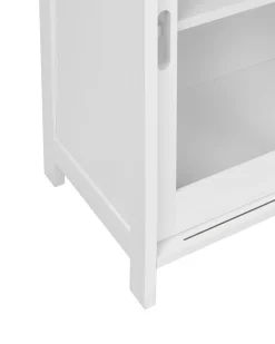 Glas vitrine skænk CRABTREE 86 cm Hvid