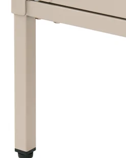 Glas vitrine skænk LERRYN Metal 90 cm Beige