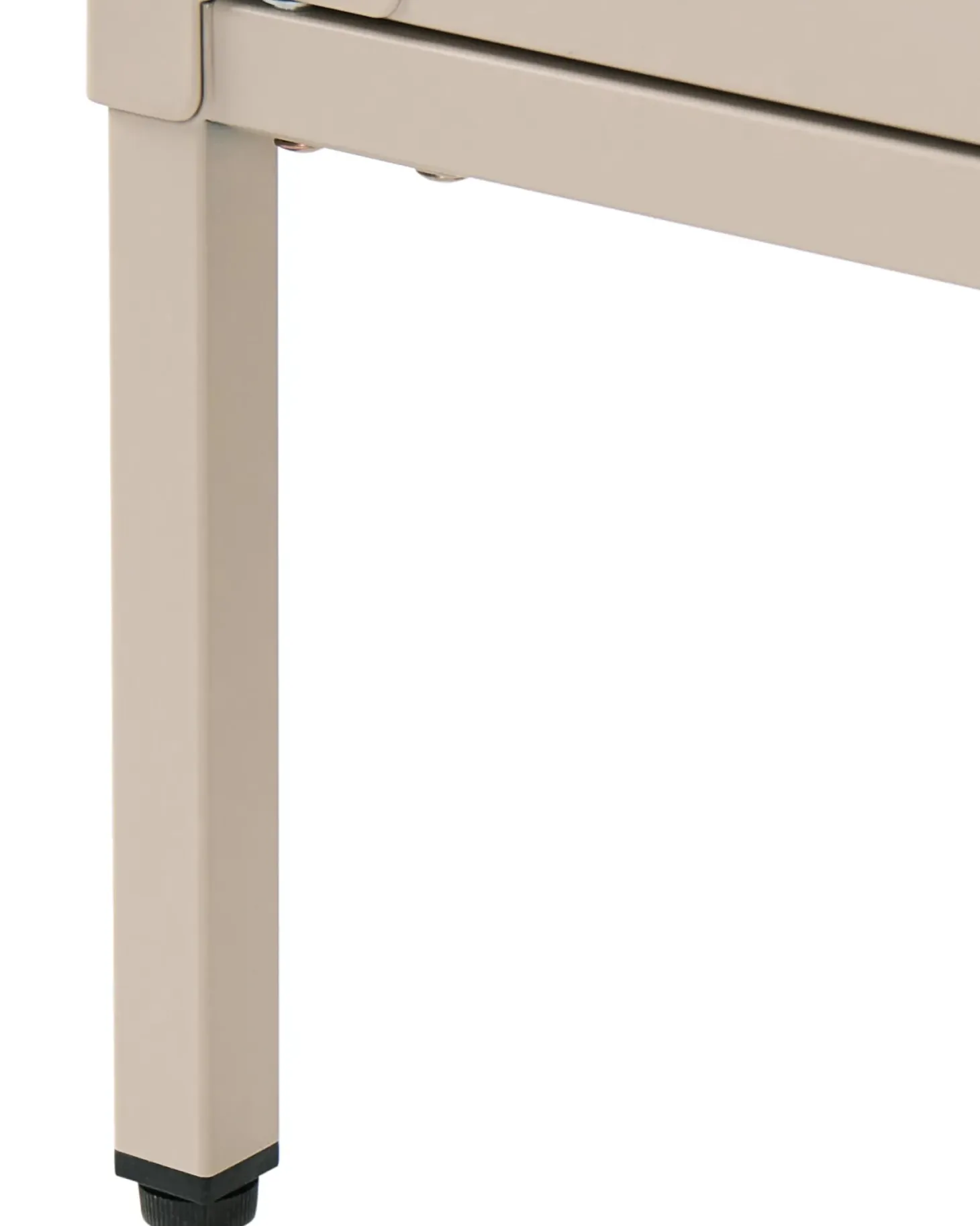 Glas vitrine skænk LERRYN Metal 90 cm Beige