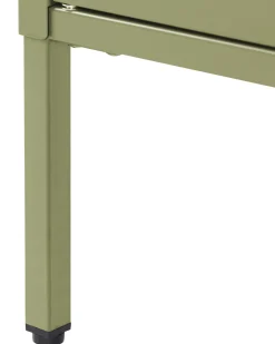 Glas vitrine skænk LERRYN Metal 90 cm Grøn