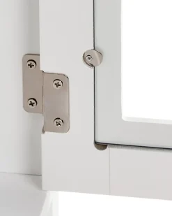 Glas vitrine skænk Med hylde INLET 80 cm Hvid