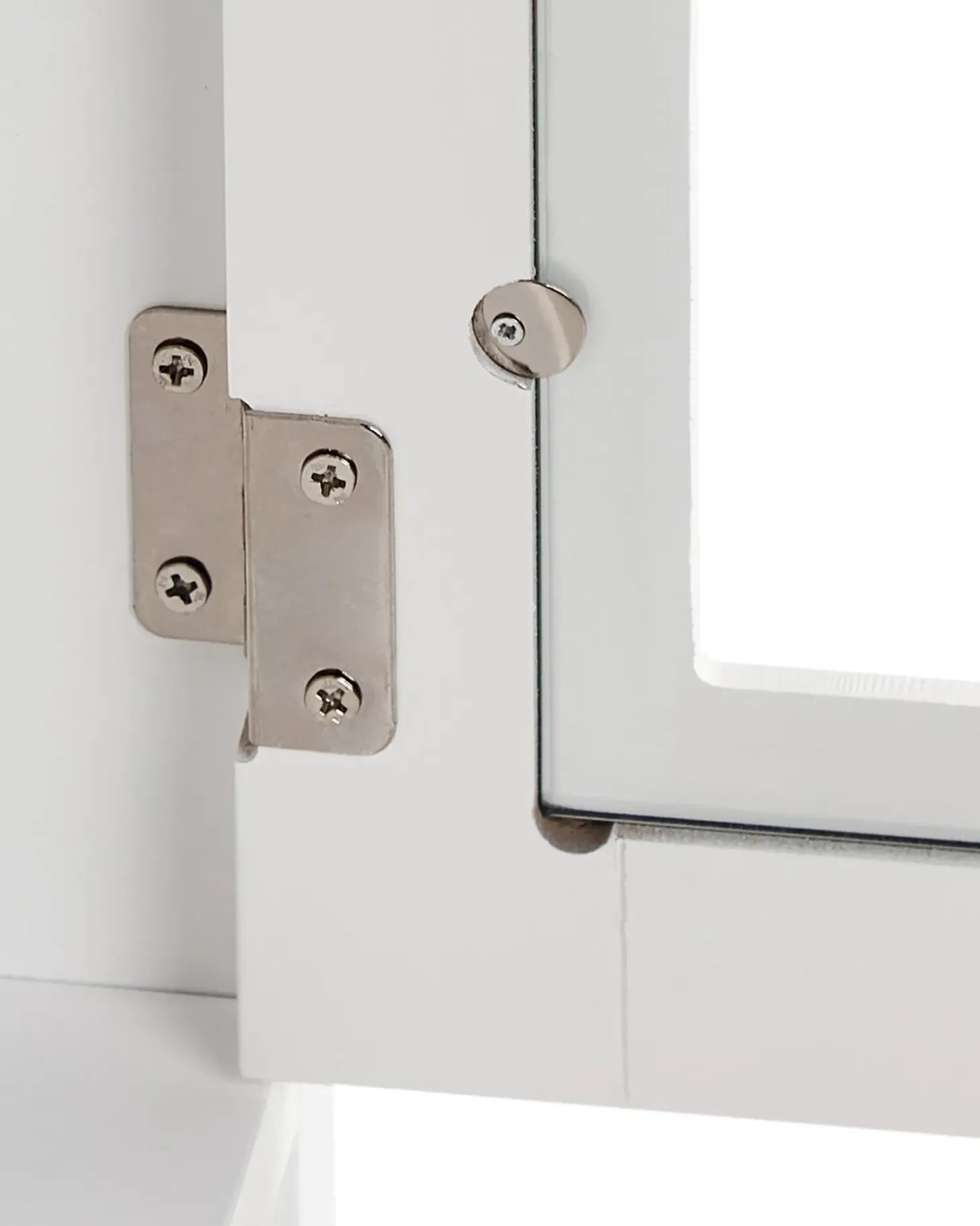 Glas vitrine skænk Med hylde INLET 80 cm Hvid
