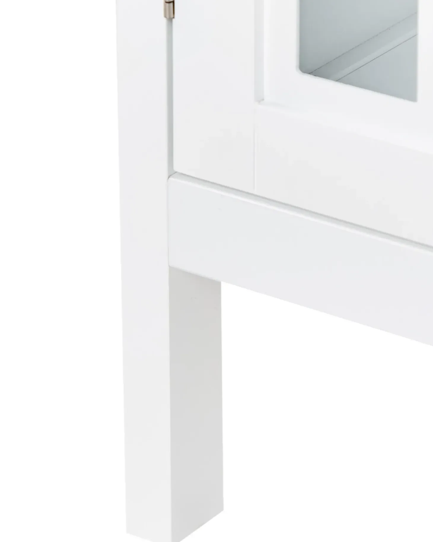 Glas vitrine skænk MIRAM 80 cm Hvid