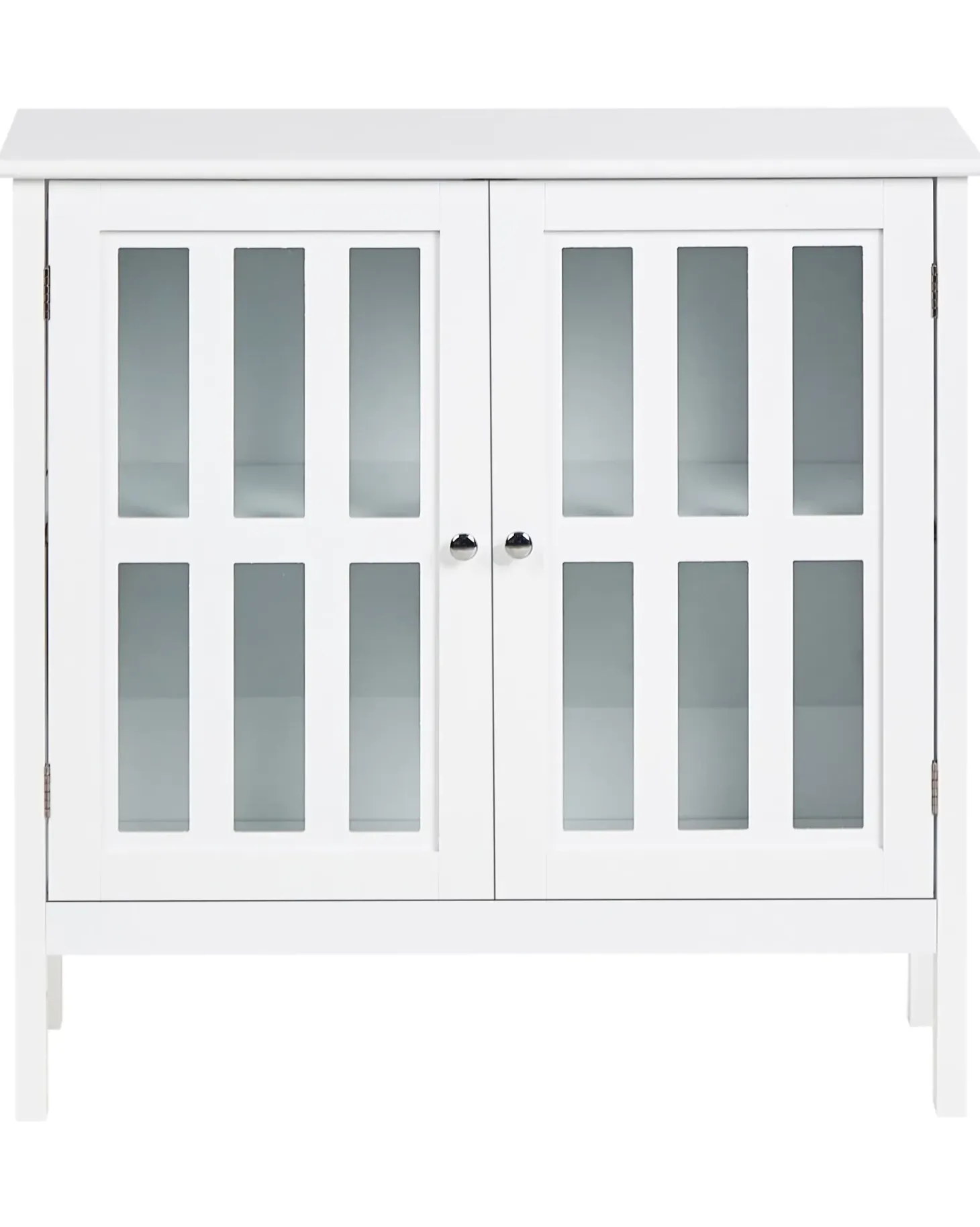 Glas vitrine skænk MIRAM 80 cm Hvid