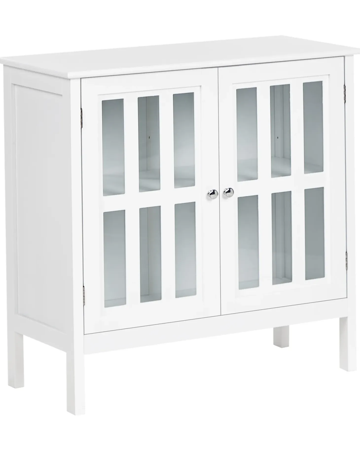 Glas vitrine skænk MIRAM 80 cm Hvid