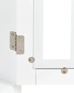 Glas vitrine skænk MIRAM 80 cm Hvid
