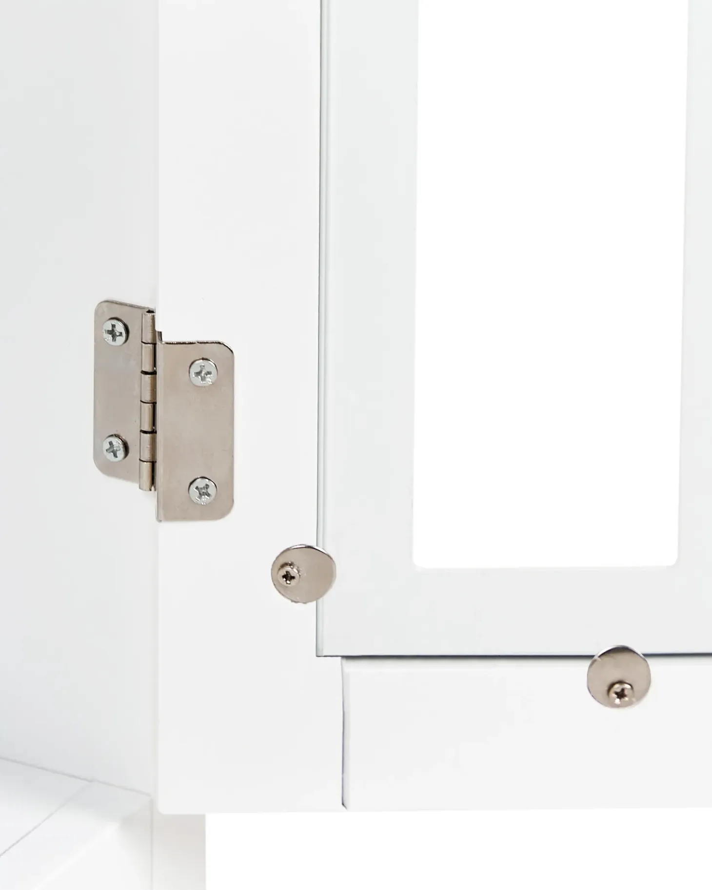 Glas vitrine skænk MIRAM 80 cm Hvid