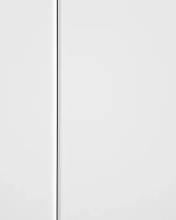 Glas vitrine skænk NEWPORT Metal 115 cm Hvid