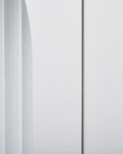 Glas vitrine skænk SARRE Metal 90 cm Hvid