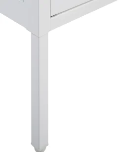 Glas vitrine skænk SARRE Metal 90 cm Hvid
