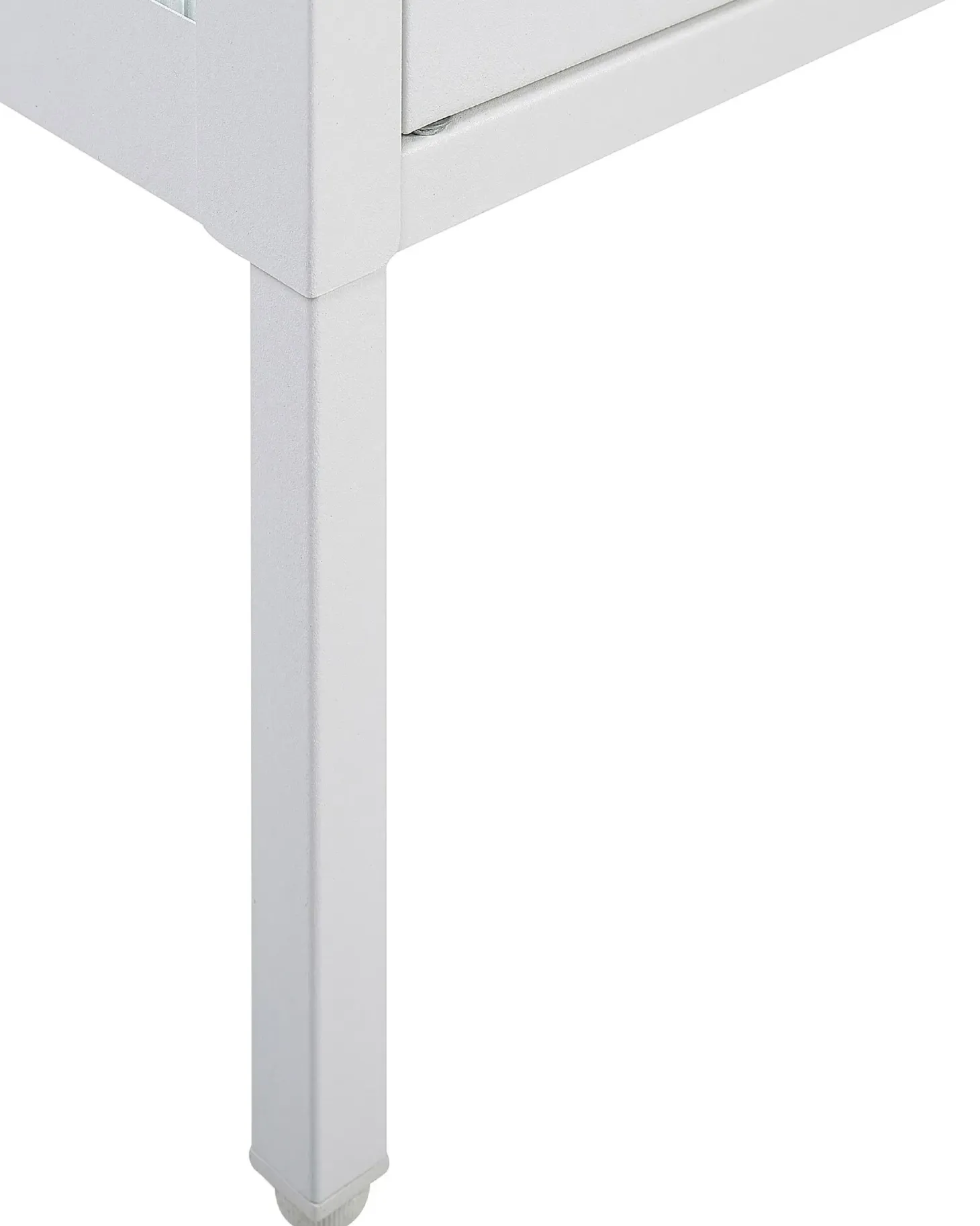 Glas vitrine skænk SARRE Metal 90 cm Hvid