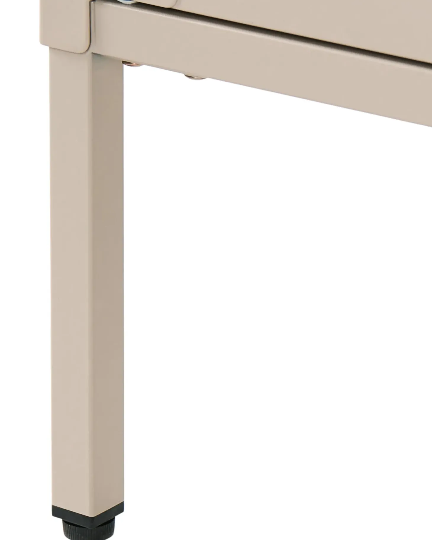 Glas vitrine skænk SARRE Metal 90 cm Beige
