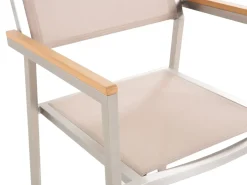 GROSSETO 6 personers Havemøbelsæt Grå/beige Granit Poleret