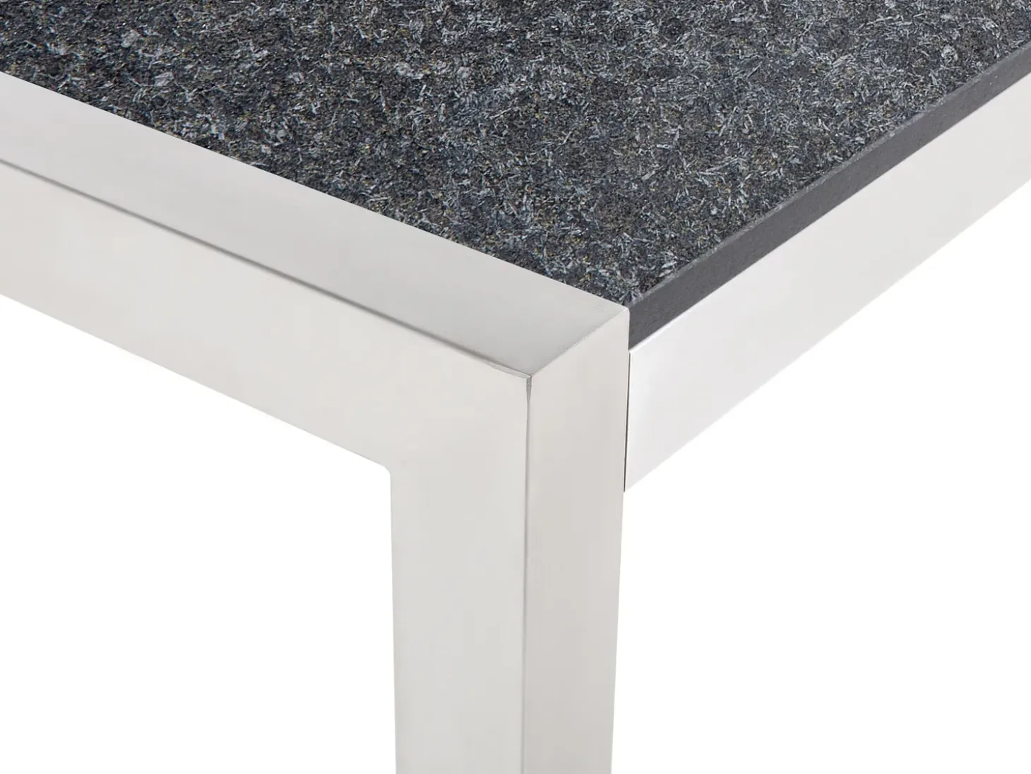 GROSSETO 6 personers Havemøbelsæt Sort/beige Basalt Trippelplade Flammet