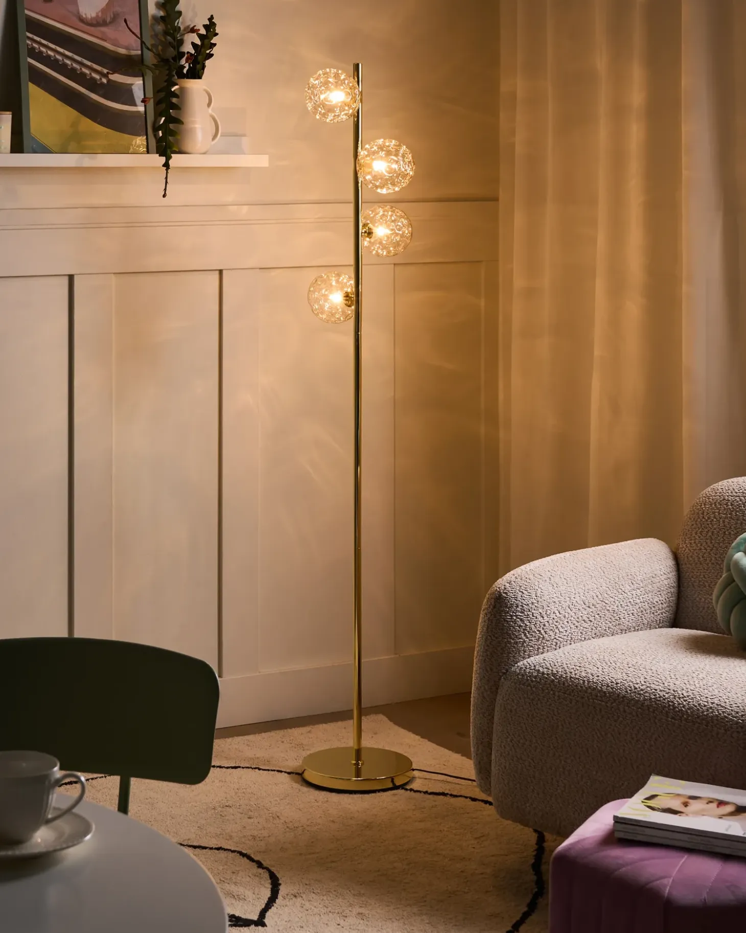 Gulvlampe ANADYR Glas Beige