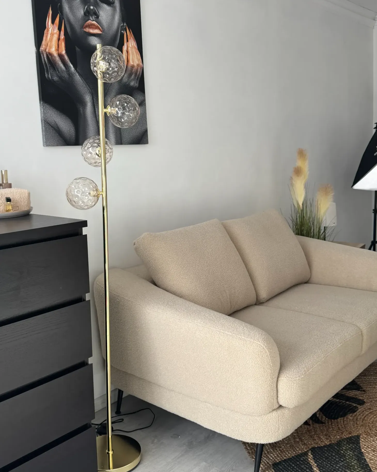 Gulvlampe ANADYR Glas Beige